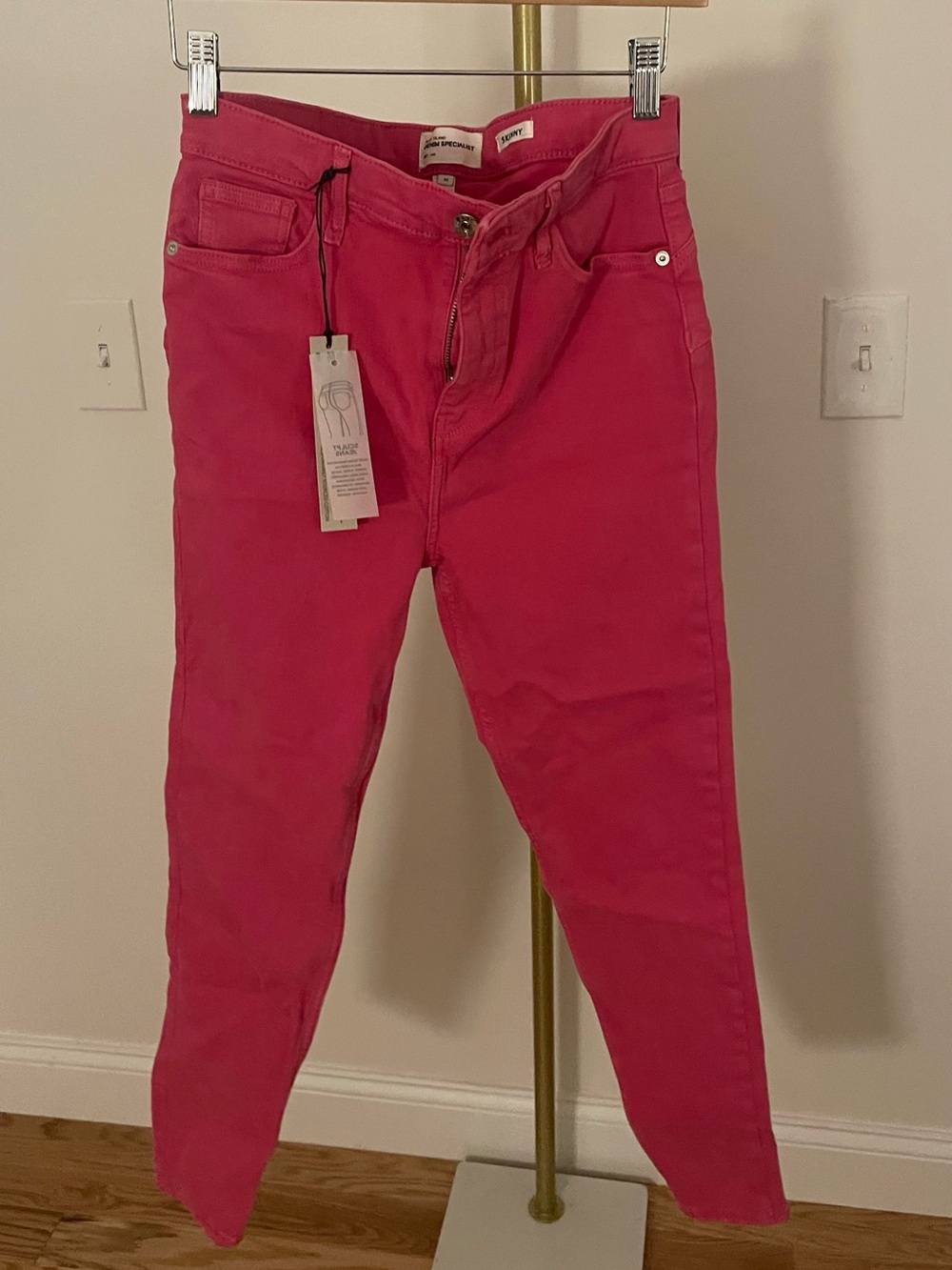 River Island Fuchsia Skinny Jeans (uk 14)